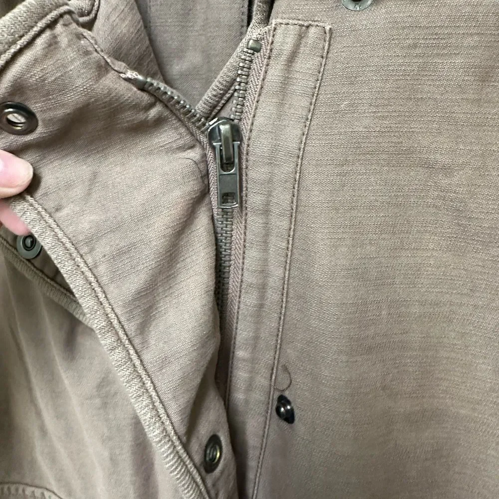 Free People slouchy bomber zip up & button jacket